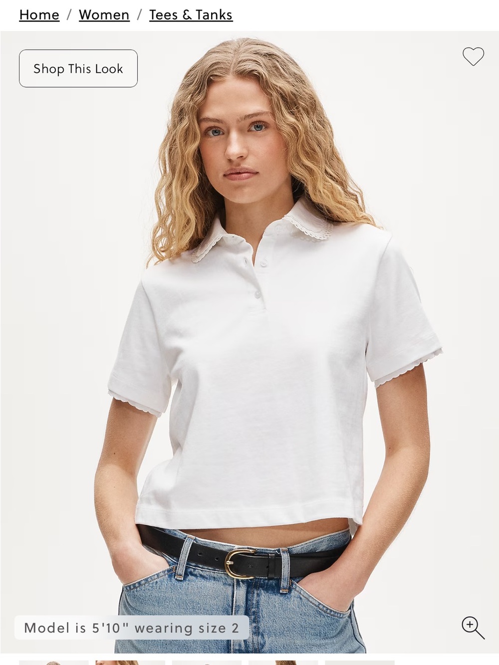Eyelet-collar polo shirt in mariner cotton
